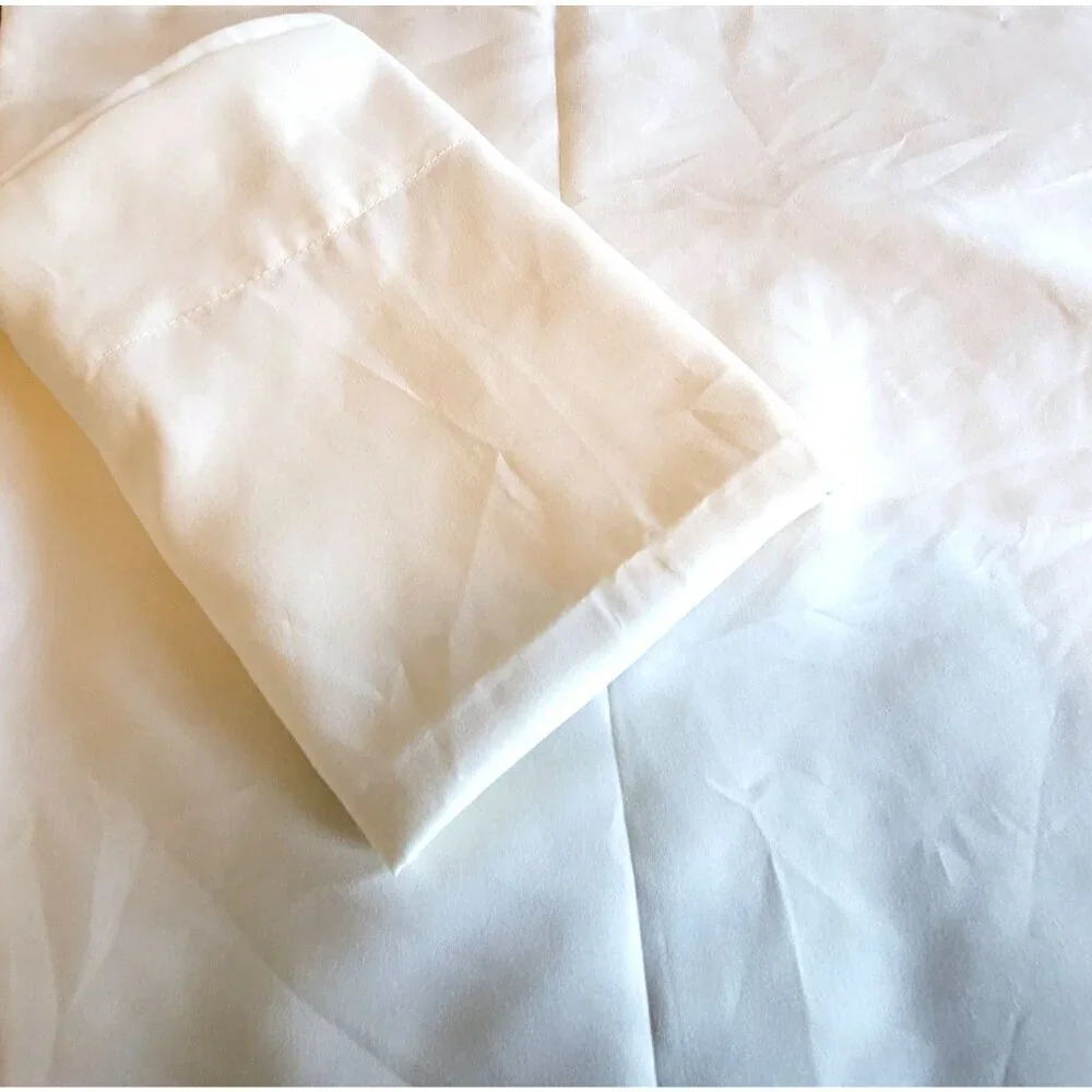 Hotel Style Pillow Cases King Size Set of 2 Cream Ivory Off-White